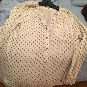 Free people printed blouse size XS
